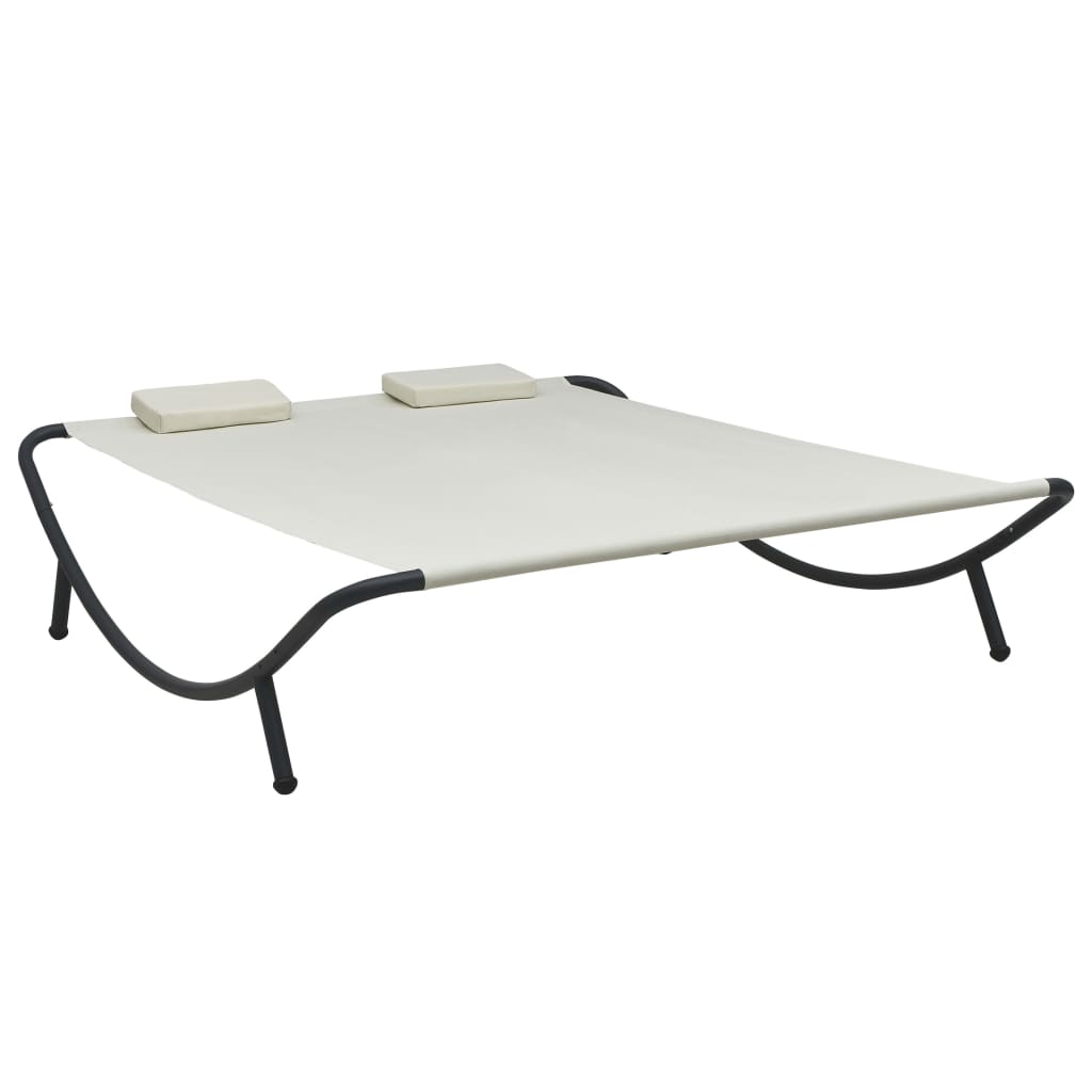 Loungebed Stof Crème