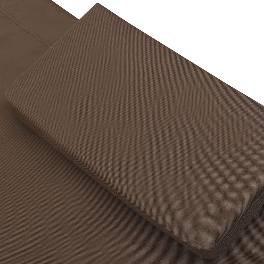 Loungebed Stof Bruin