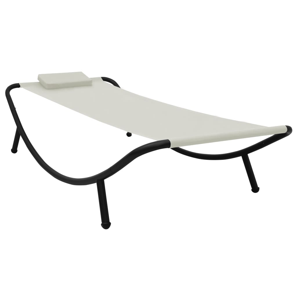 Tuinbed 200X90 Cm Staal Crème
