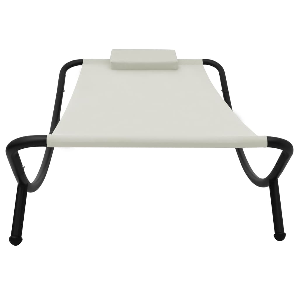 Tuinbed 200X90 Cm Staal Crème