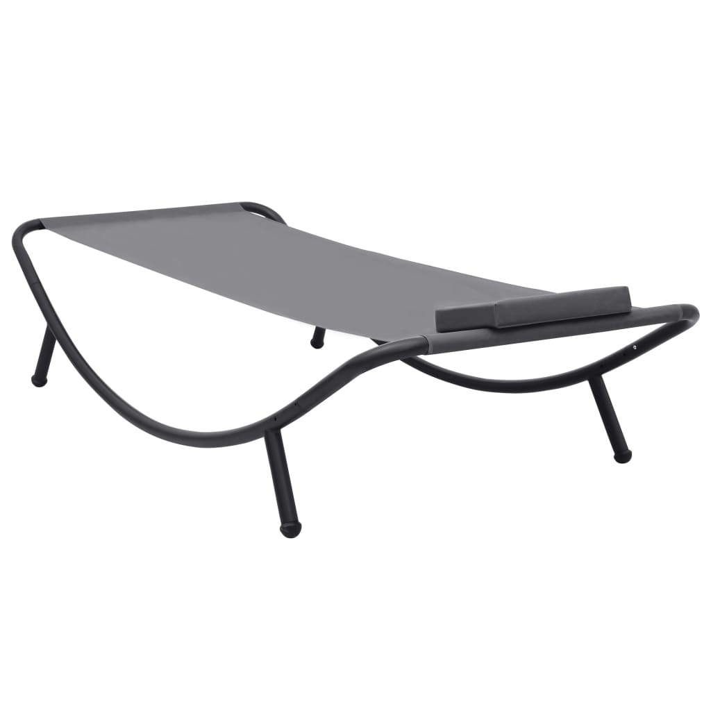 Tuinbed 200X90 Cm Staal Grijs