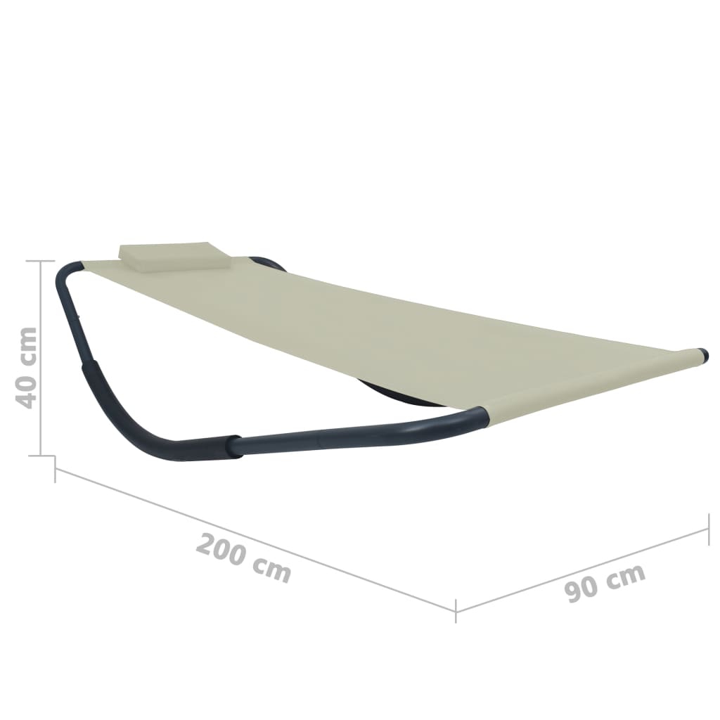 Tuinbed 200X90 Cm Staal Crème