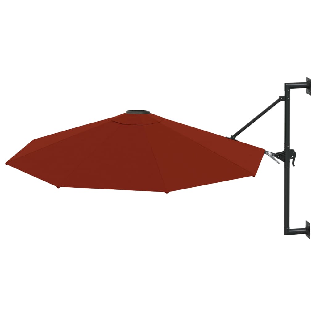 Wandparasol Met Metalen Paal 300 Cm Terracottakleurig