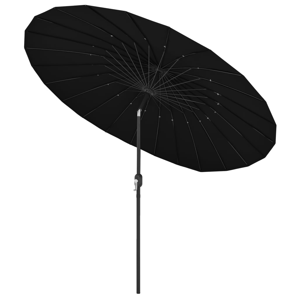 Parasol Met Aluminium Paal 270 Cm Zwart
