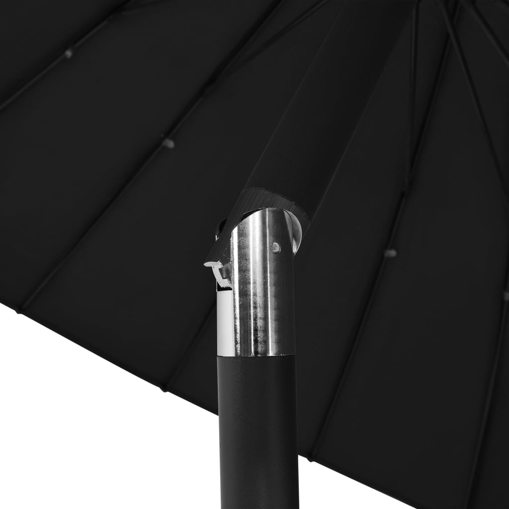 Parasol Met Aluminium Paal 270 Cm Zwart