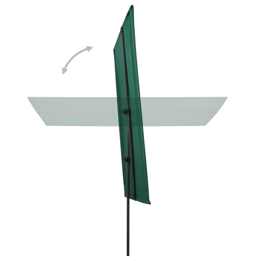 Parasol Met Aluminium Paal 180X130 Cm Groen