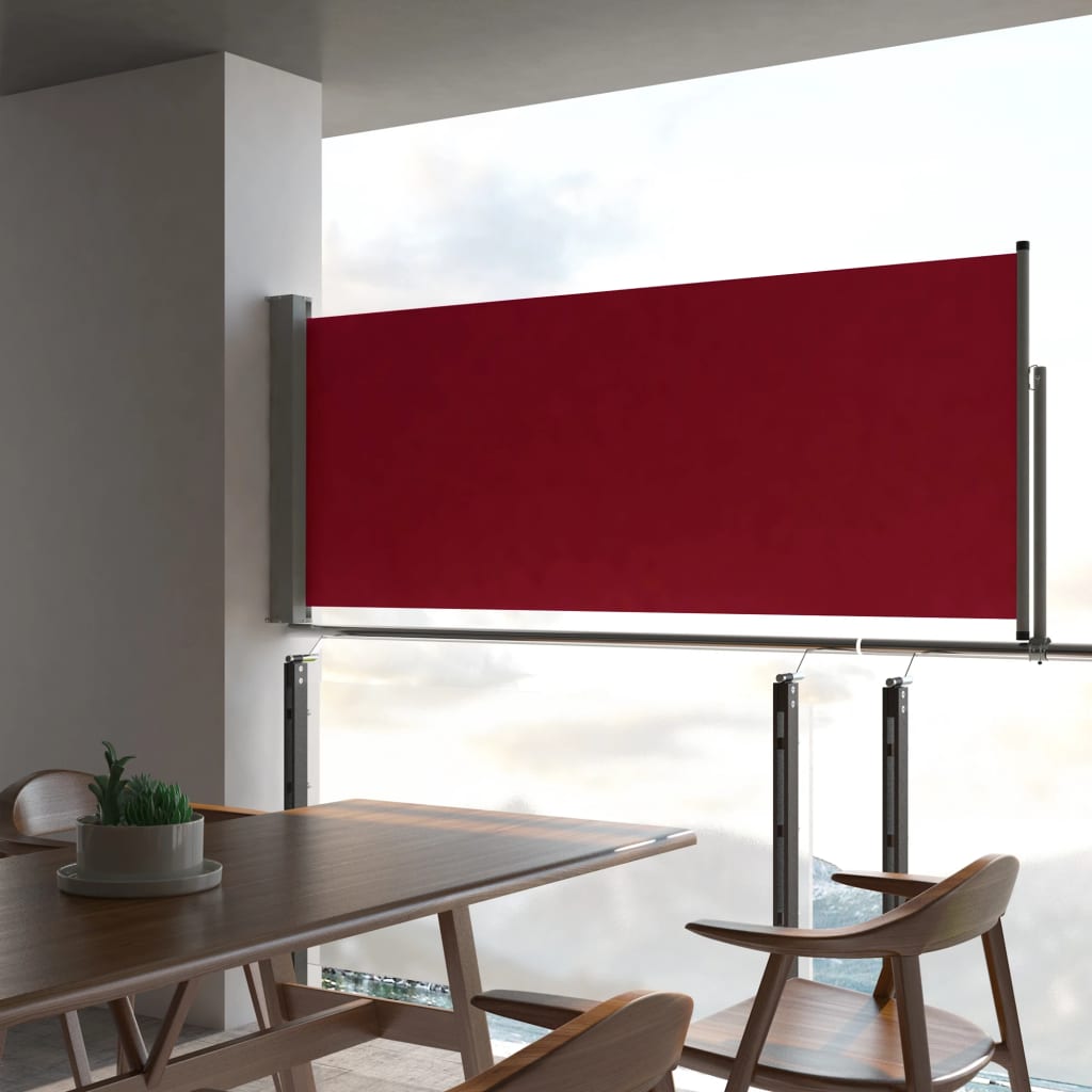 Tuinscherm Uittrekbaar 100X300 Cm Rood