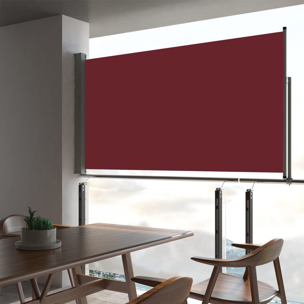 Tuinscherm Uittrekbaar 160X300 Cm Rood
