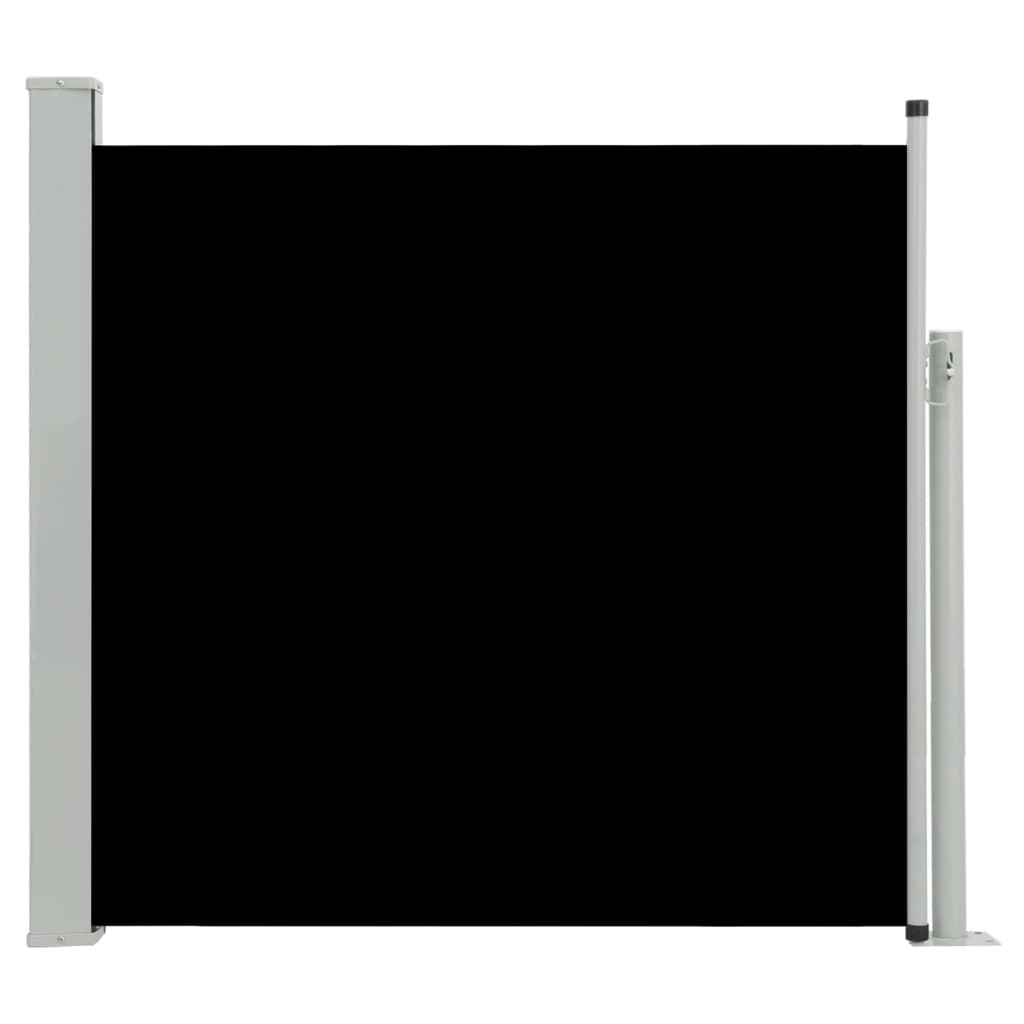 Tuinscherm Uittrekbaar 170X300 Cm Zwart