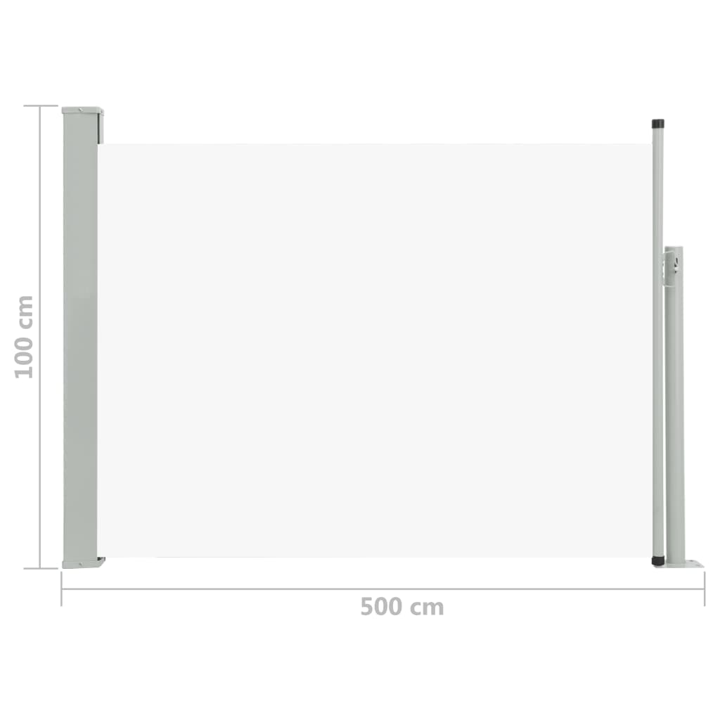 Tuinscherm Uittrekbaar 100X500 Cm Crème