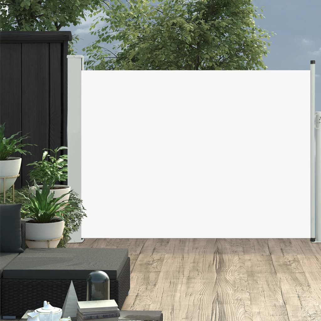 Tuinscherm Uittrekbaar 100X500 Cm Crème