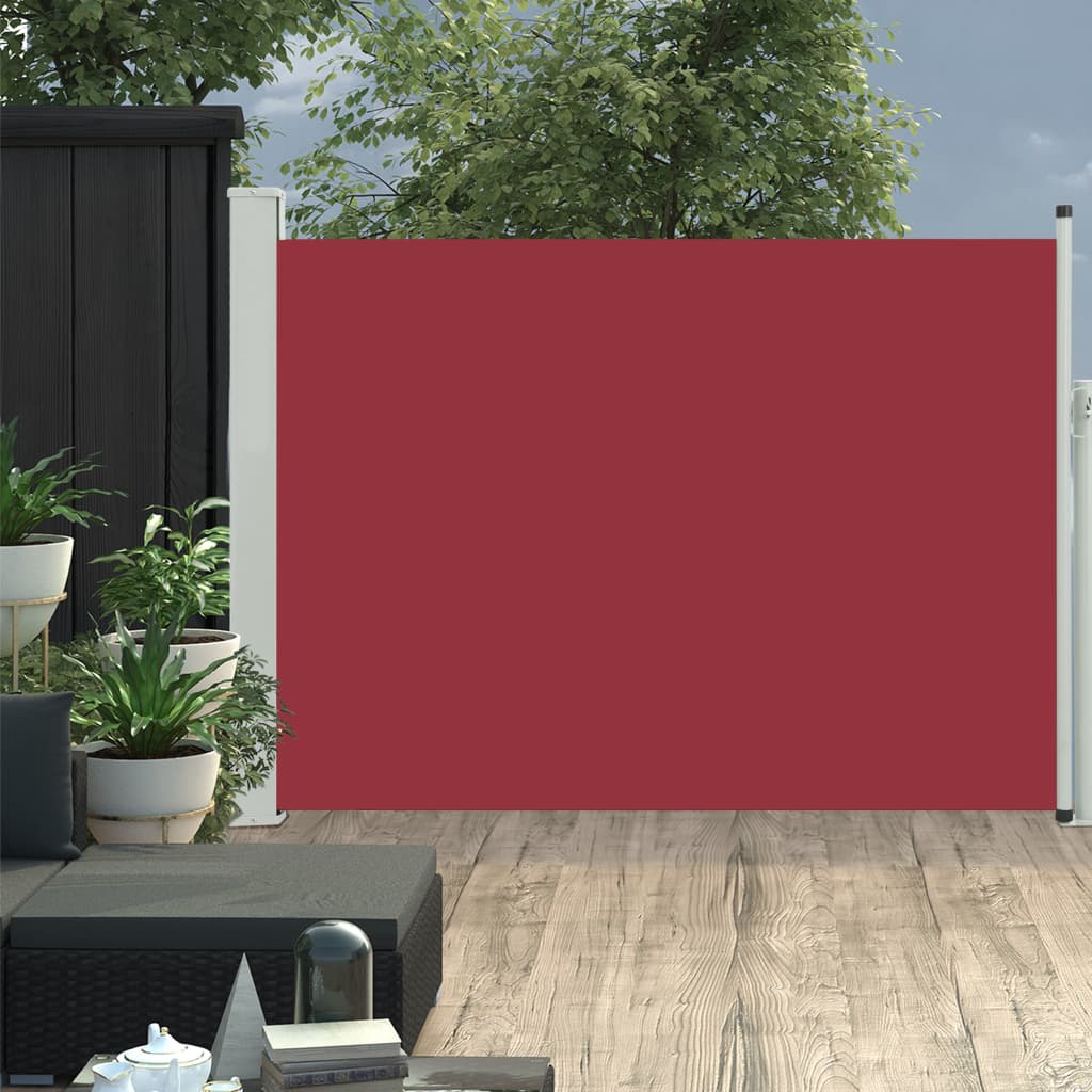 Tuinscherm Uittrekbaar 100X500 Cm Rood