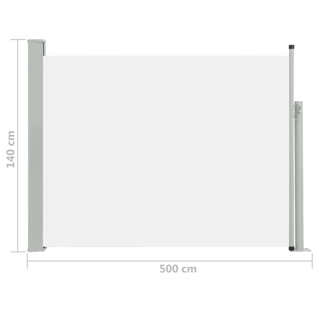 Tuinscherm Uittrekbaar 140X500 Cm Crème