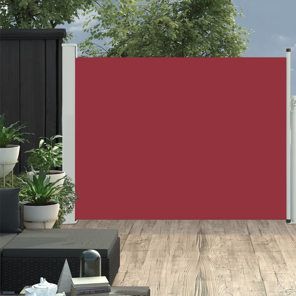 Tuinscherm Uittrekbaar 140X500 Cm Rood