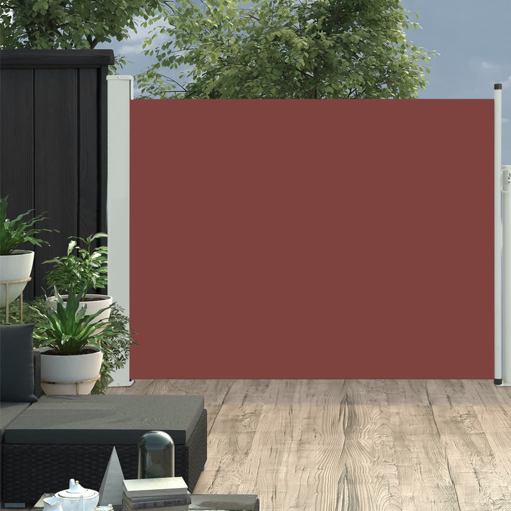 Tuinscherm Uittrekbaar 140X500 Cm Bruin