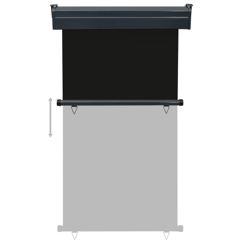 Balkonschirm 100X250 cm Schwarz