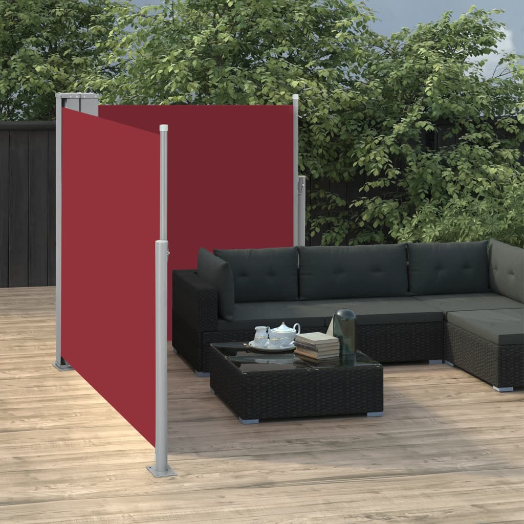Windscherm Uittrekbaar 120X600 Cm Rood
