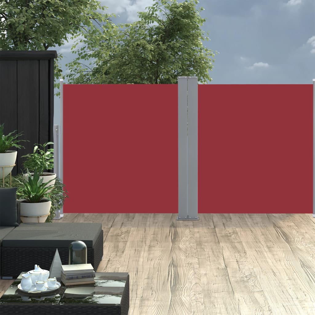 Windscherm Uittrekbaar 120X600 Cm Rood