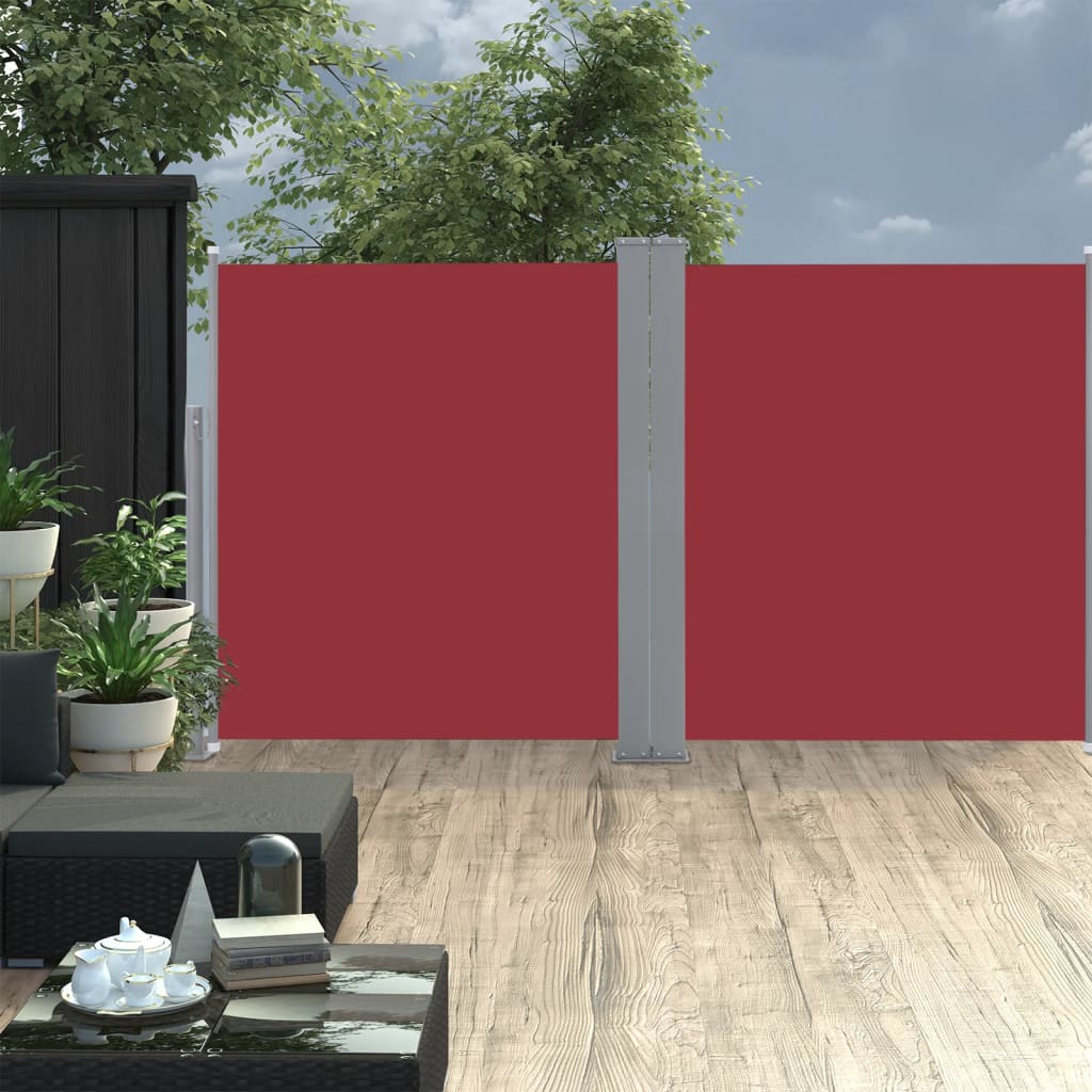 Windscherm Uittrekbaar 140X600 Cm Rood