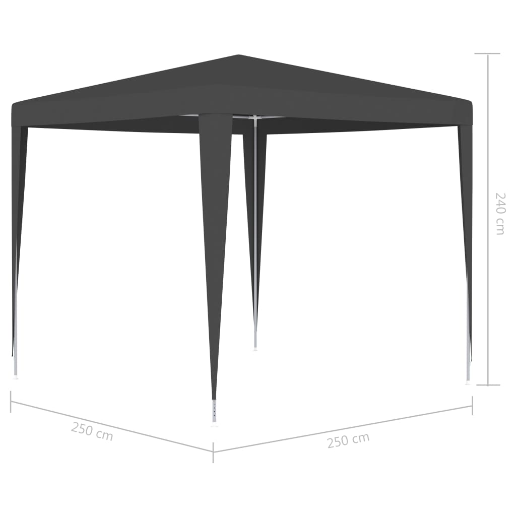 Partytent Professioneel 90 G/M² 2,5X2,5 M Antraciet