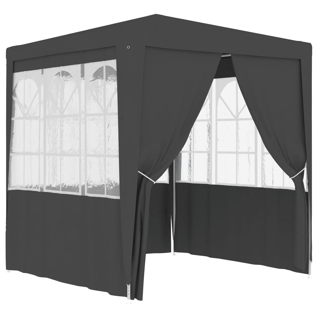 Partytent Met Wanden Professioneel 90 G/M² 2,5X2,5 M Antraciet
