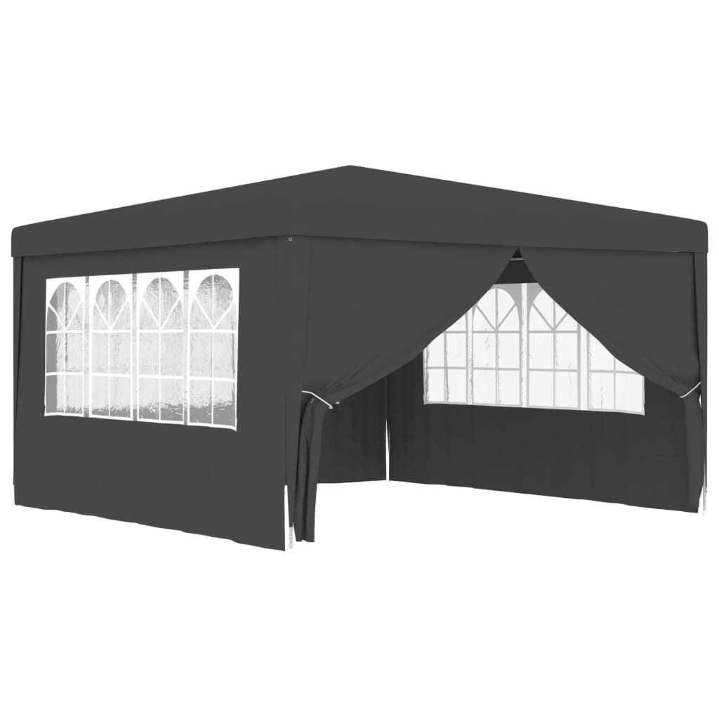 Partytent Met Zijwanden Professioneel 90 G/M² 4X4 M Antraciet