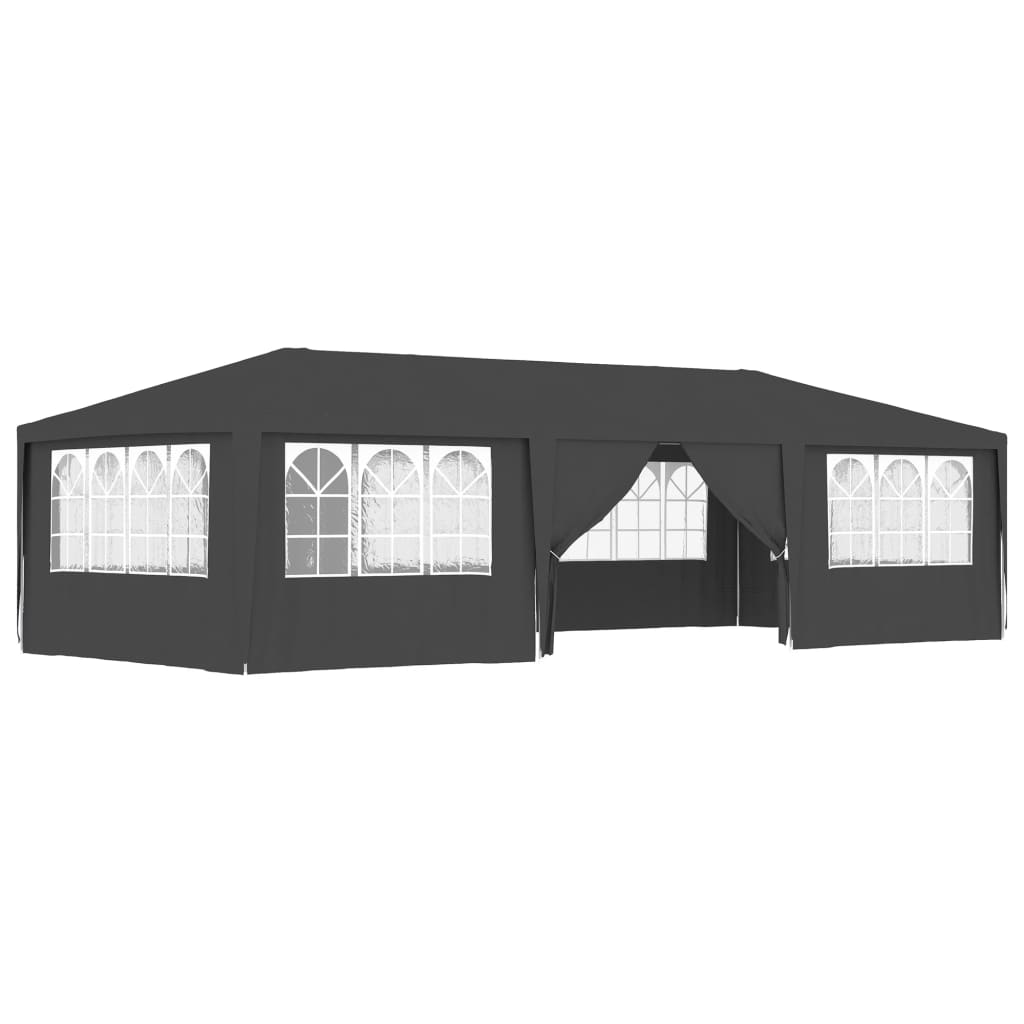 Partytent Met Zijwanden Professioneel 90 G/M² 4X9 M Antraciet