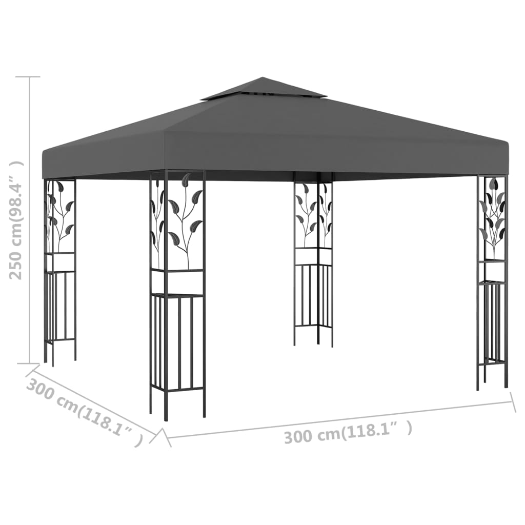 Pavillon 3X3 M Anthrazit