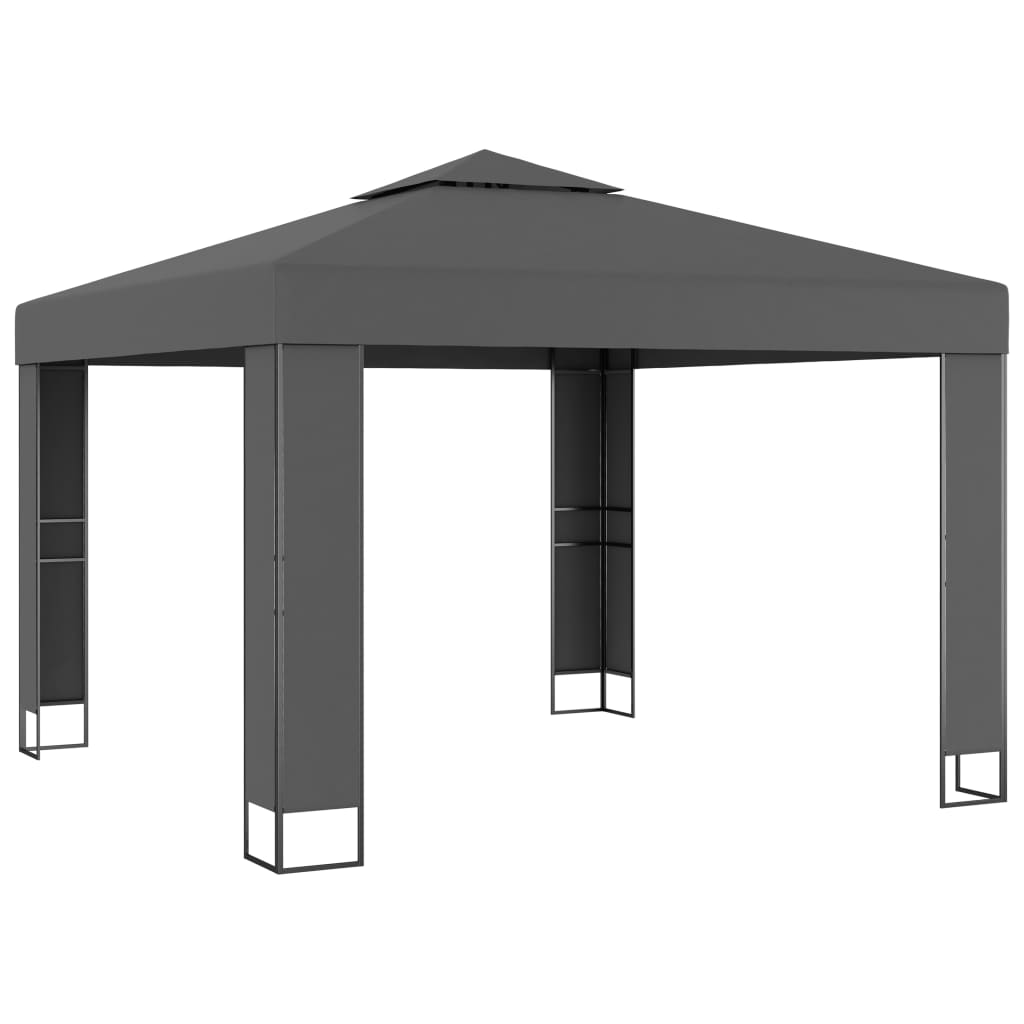 Prieel Met Dubbel Dak 3X3 M Antraciet