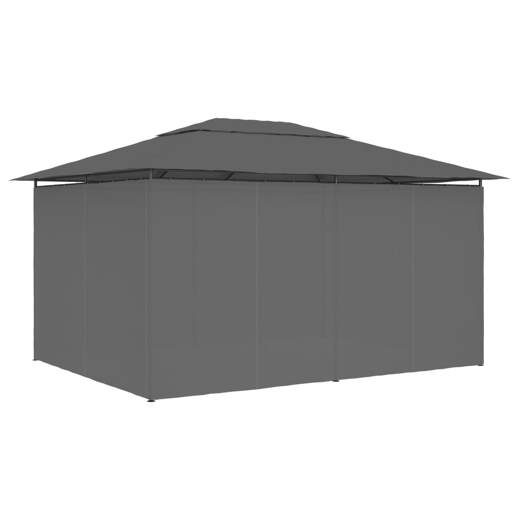 Tuinpaviljoen Met Gordijnen 4X3 M Antraciet