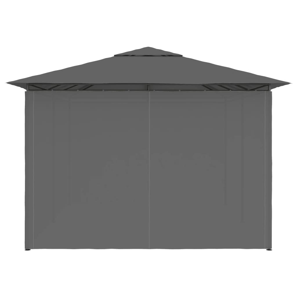 Tuinpaviljoen Met Gordijnen 4X3 M Antraciet