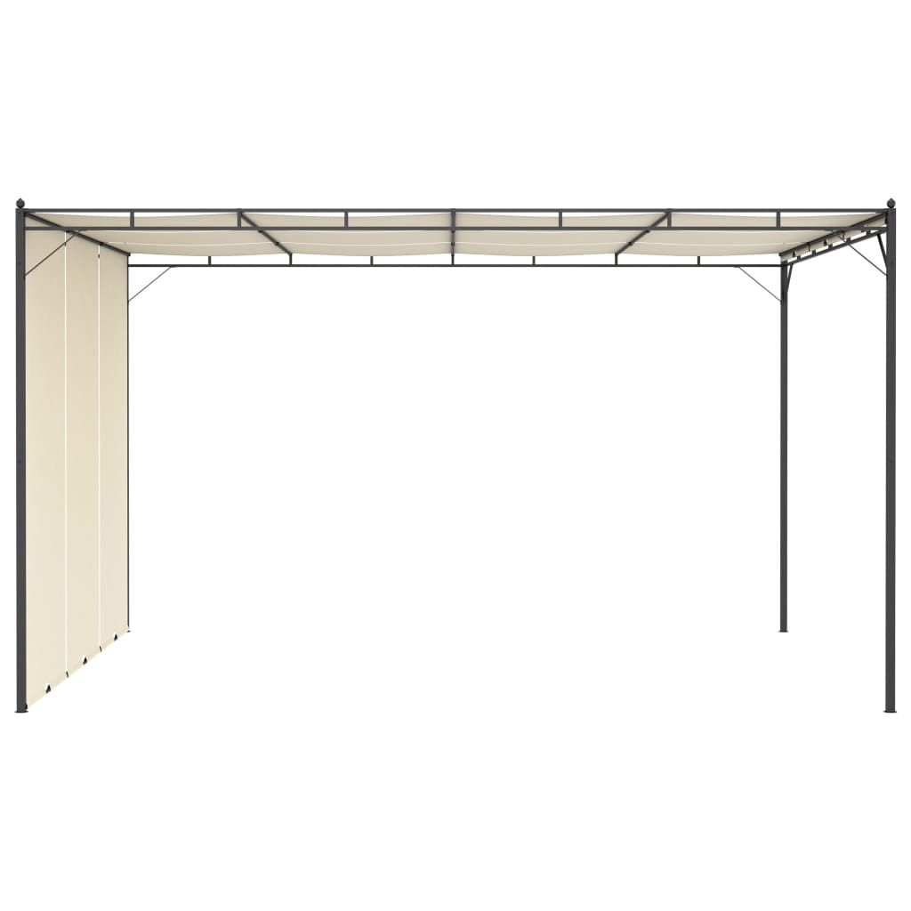 Tuinprieel Met Zijgordijn 4X3X2,25 M Crème