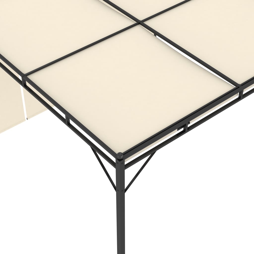 Tuinprieel Met Zijgordijn 4X3X2,25 M Crème