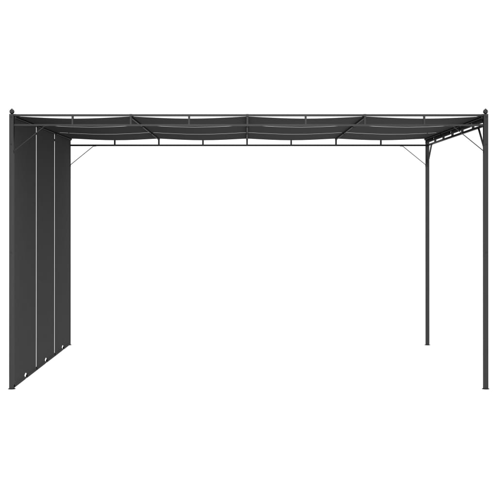Tuinprieel Met Zijgordijn 4X3X2,25 M Antraciet