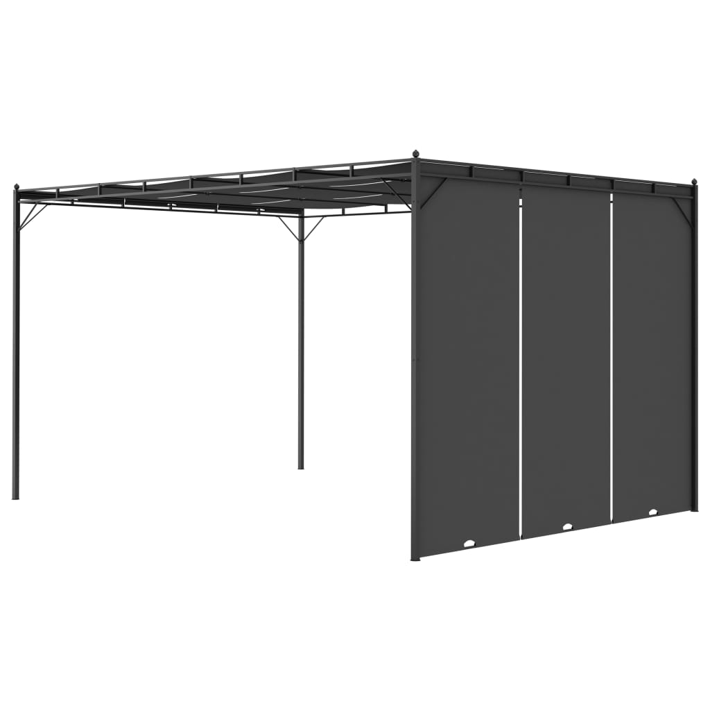 Tuinprieel Met Zijgordijn 4X3X2,25 M Antraciet