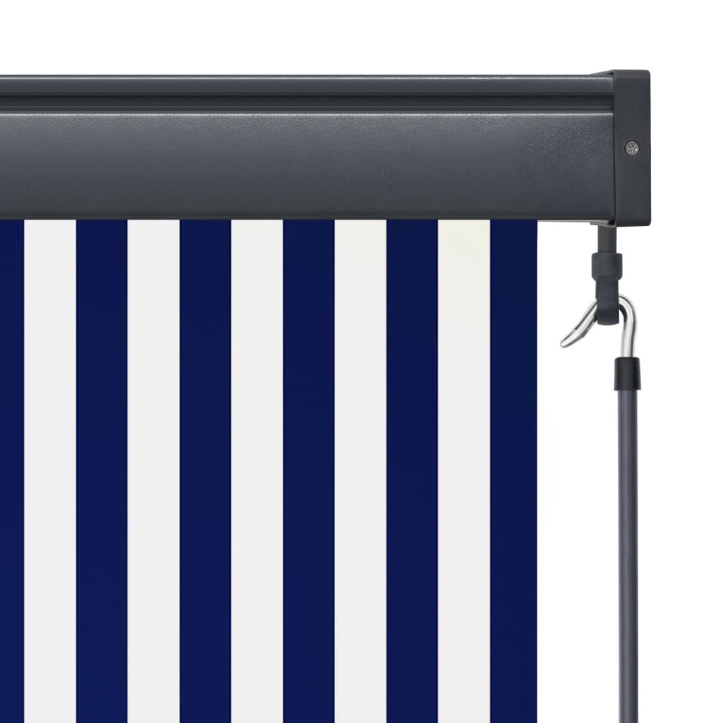 Rolgordijn Voor Buiten 60X250 Cm Blauw En Wit
