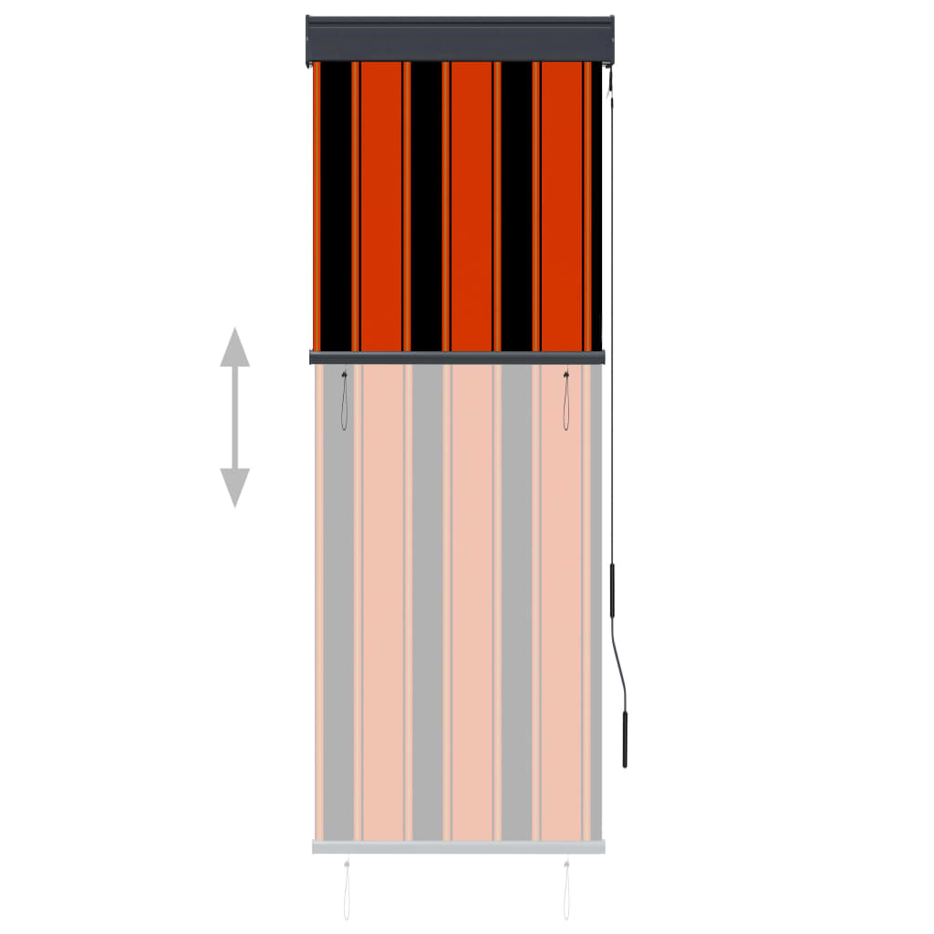 Rolgordijn Voor Buiten 60X250 Cm Oranje En Bruin