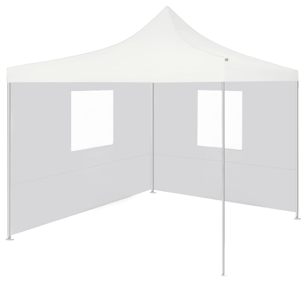 Partyzelt mit 2 Seitenwänden, faltbar, 3 x 3 m, Stahl, weiß