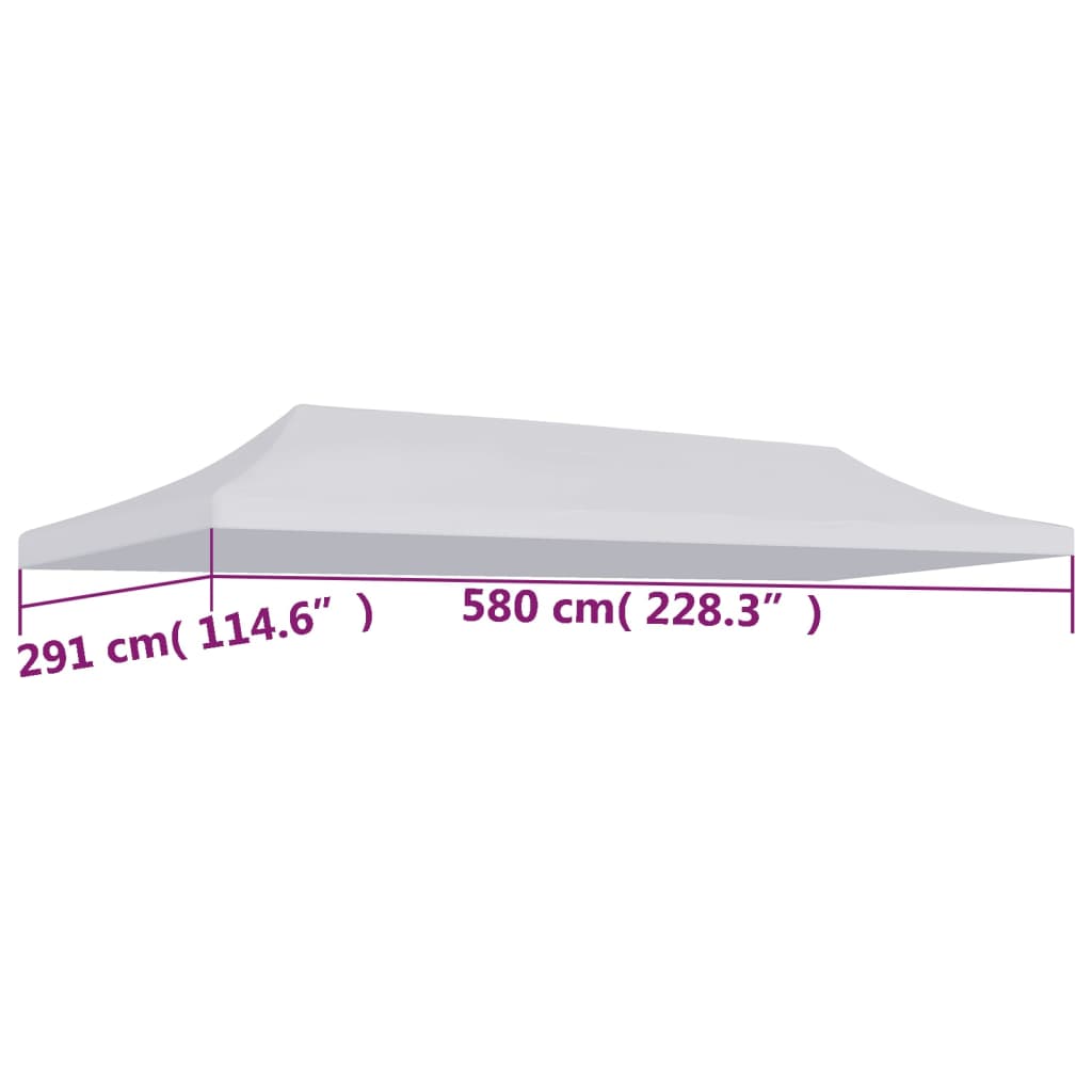 Partytentdak 3X6 M Wit