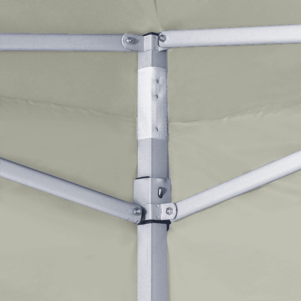 Partytent Met 2 Zijwanden Inklapbaar 2X2 M Staal Crème