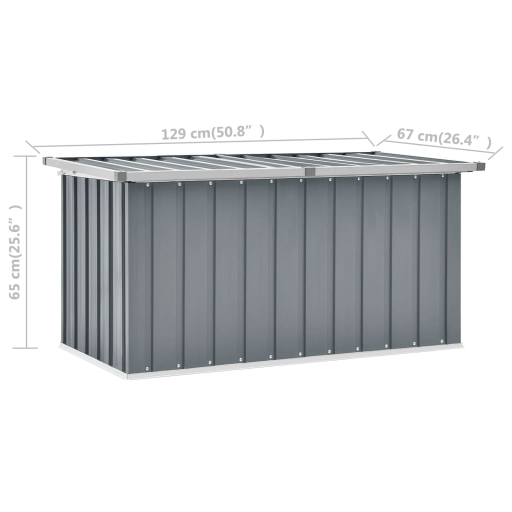 Tuinbox 129X67X65 Cm Grijs