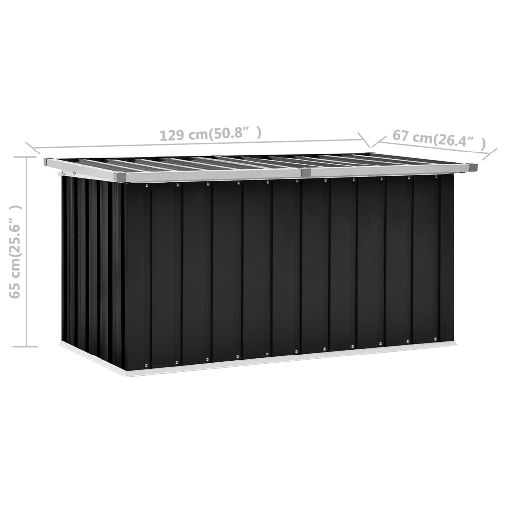 Gartenbox 129X67X65 cm Anthrazit