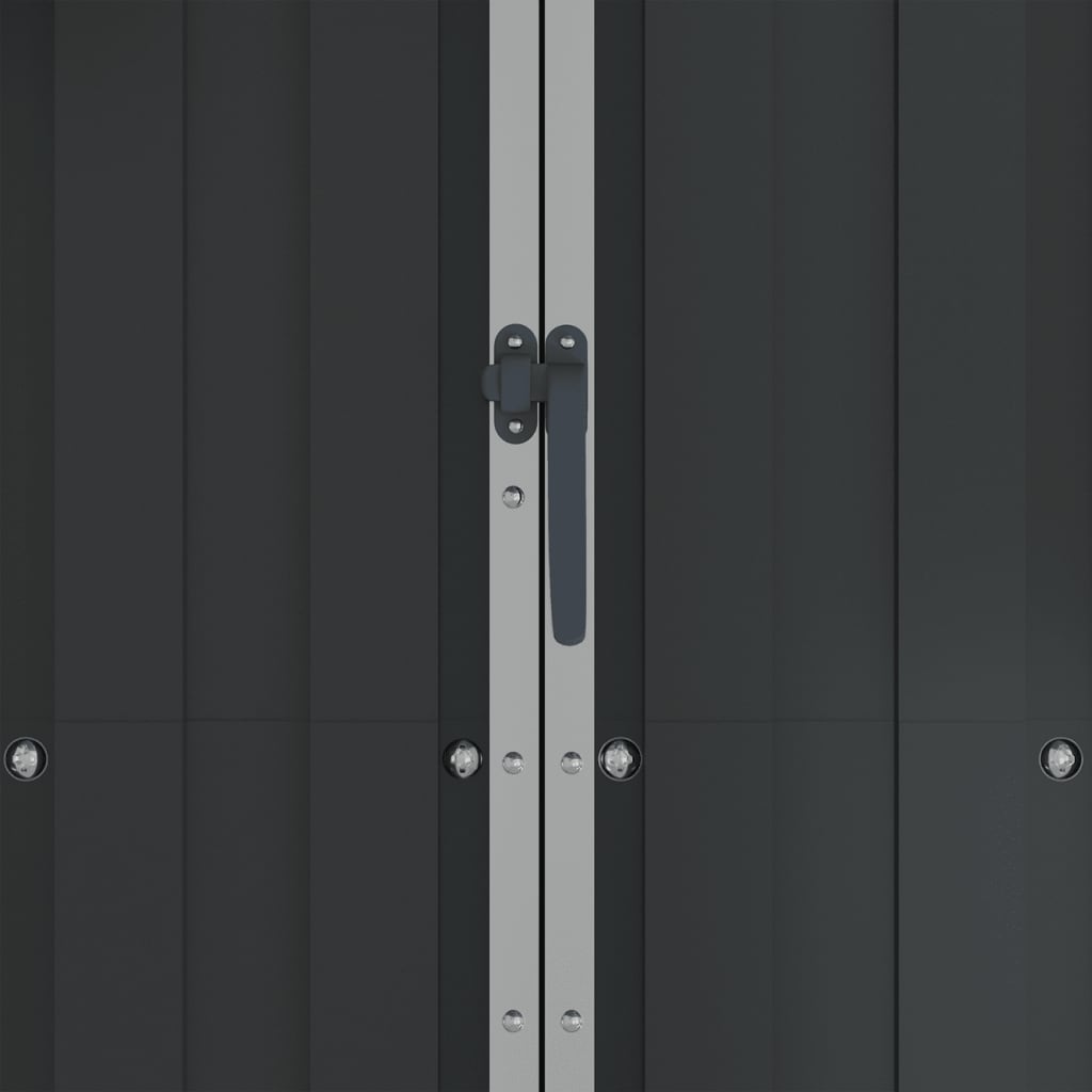 Tuinschuur 107,5X46X183 Cm Gegalvaniseerd Staal Grijs