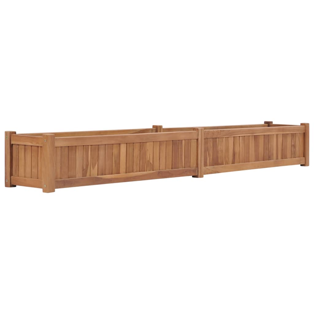 Plantenbak Verhoogd 200X30X25 Cm Massief Teakhout