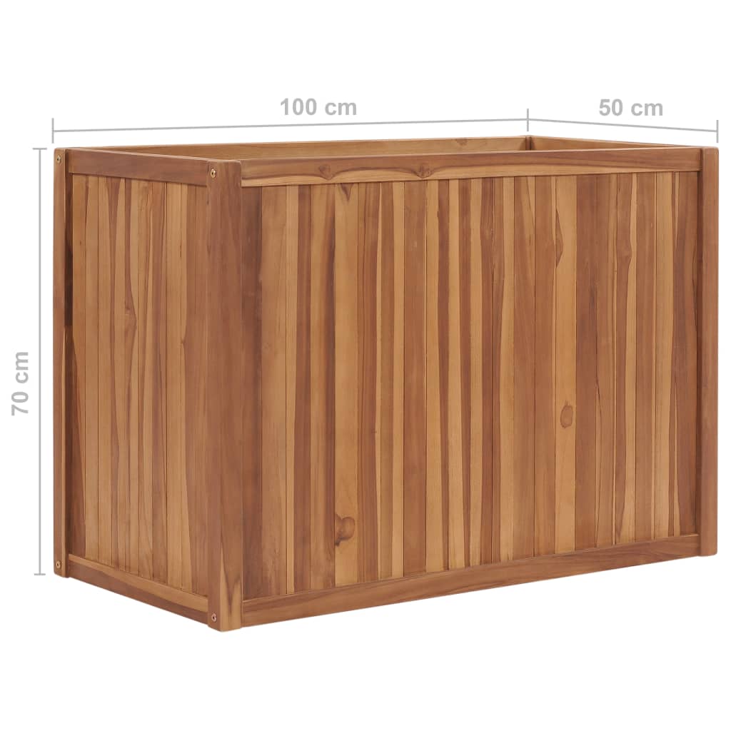 Plantenbak Verhoogd 100X50X70 Cm Massief Teakhout