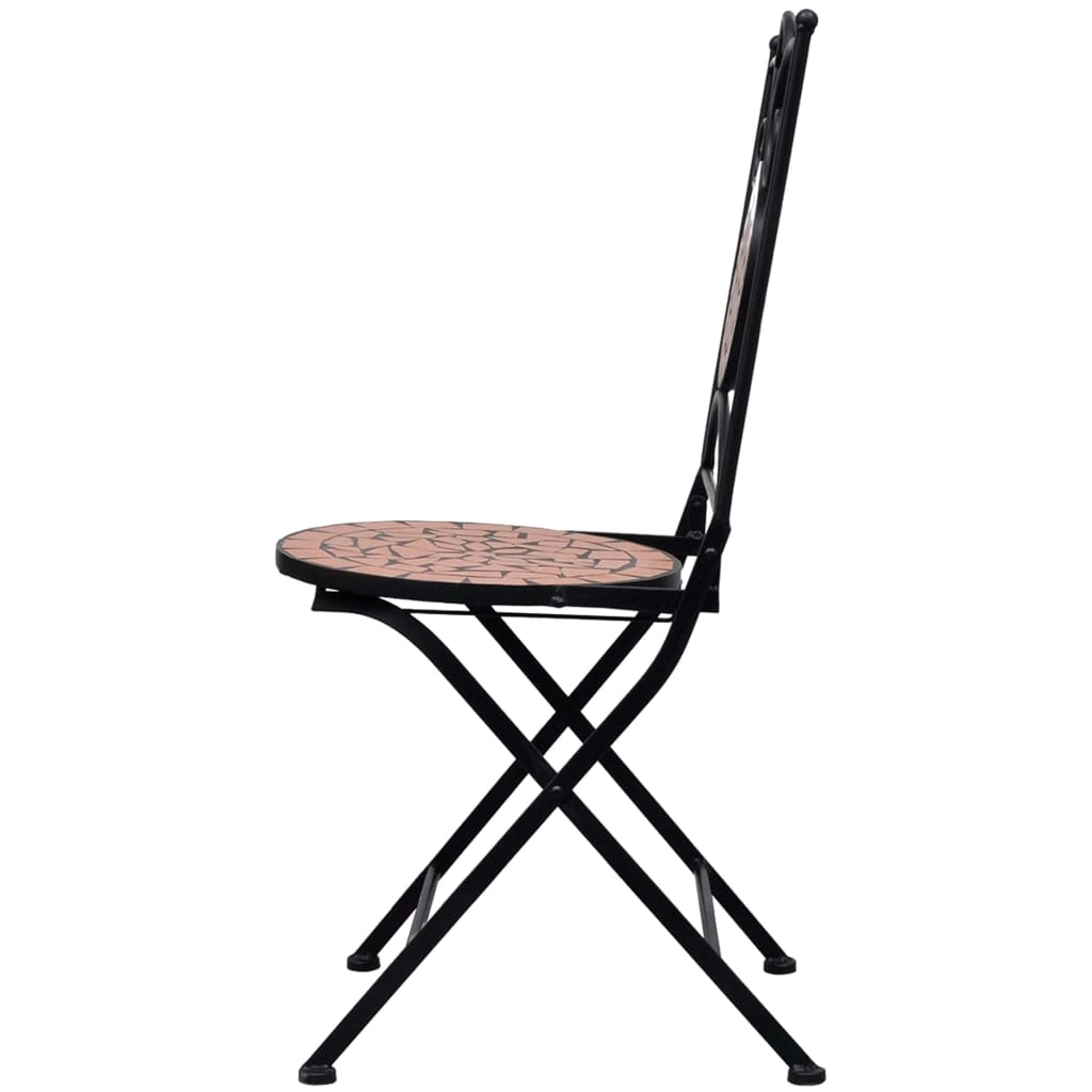 3-Delige Bistroset Mozaïek Keramische Tegel Terracottakleurig