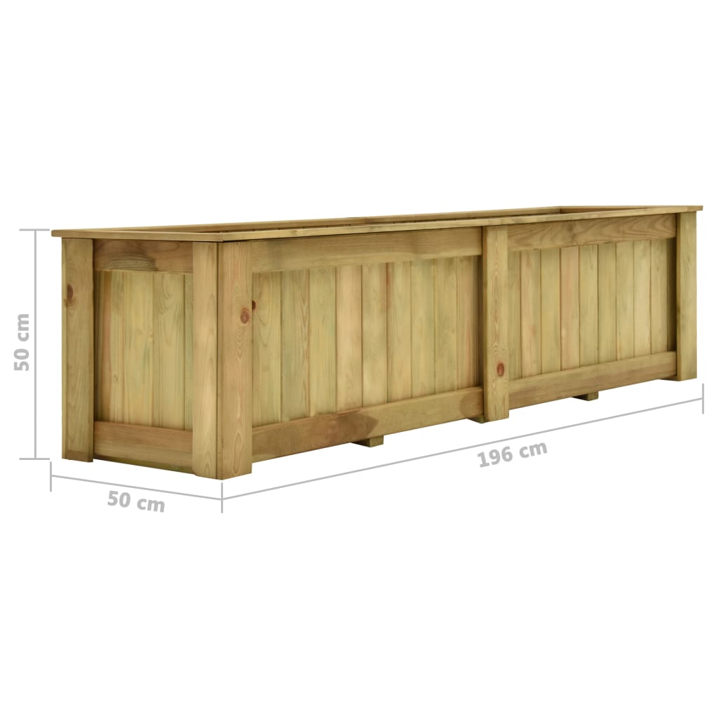 Plantenbak Verhoogd 196X50X50 Cm Geïmpregneerd Grenenhout