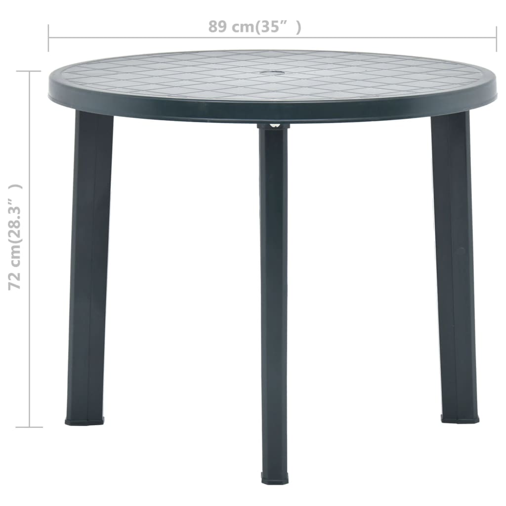 Tuintafel 89 Cm Kunststof Groen