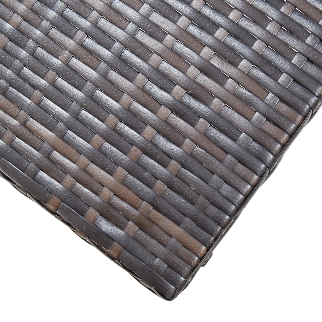 Kruk Inklapbaar Poly Rattan Bruin