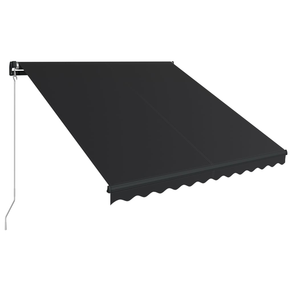 Luifel Handmatig Uittrekbaar Met Led 300X250 Cm Antraciet